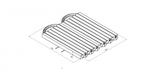 Ремкомплект для электроконфорки КЕ-0,12, 417*295, 3кВт