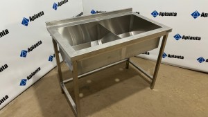 Ванна моечная двухсекционная без полки
