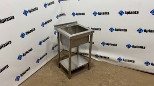 Ванна моечная односекционная с полкой