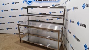 Стіл виробничий з двома полками і додатковими полицями