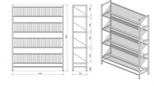 Стелаж для підносів та деко
